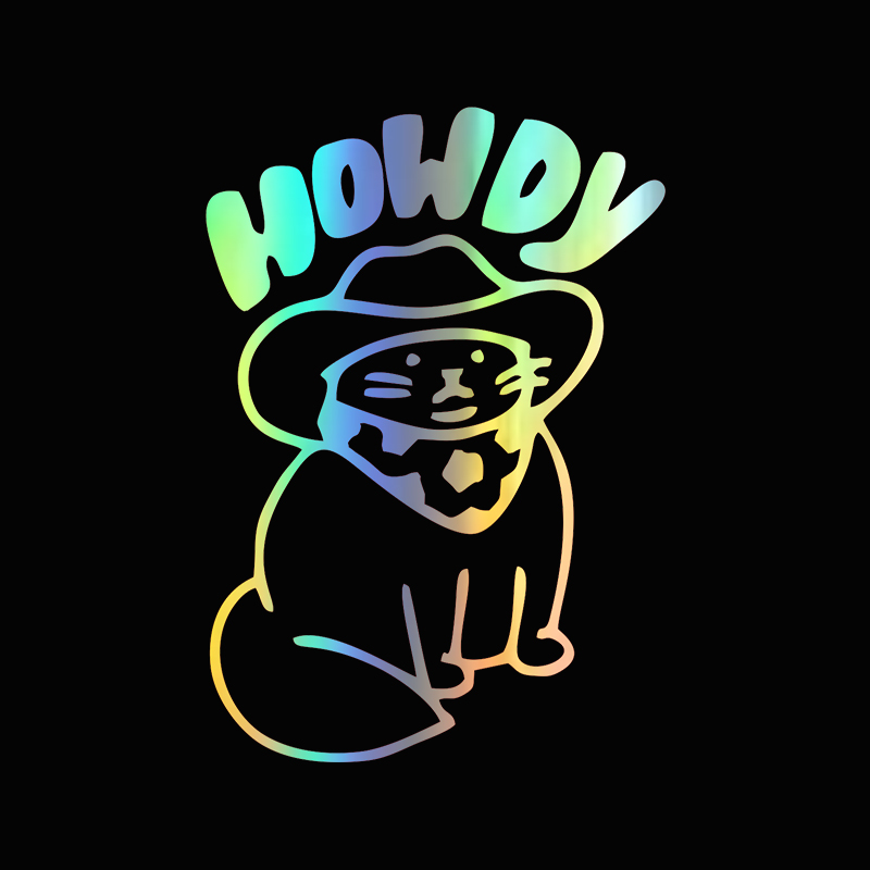Interior Design Journal - Funny Car Decals Howdy Cat Design