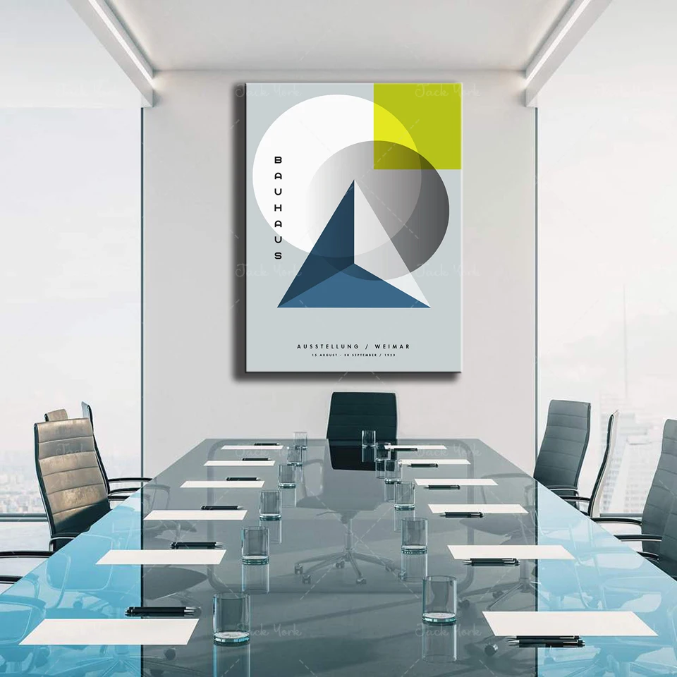 Interior Design Exhibition - Bauhaus Weimar Exhibition Poster Geometric Good