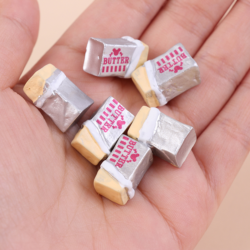 Interior Design Kitchen - 6Pcs Mini Butter Bread Model Dollhouse