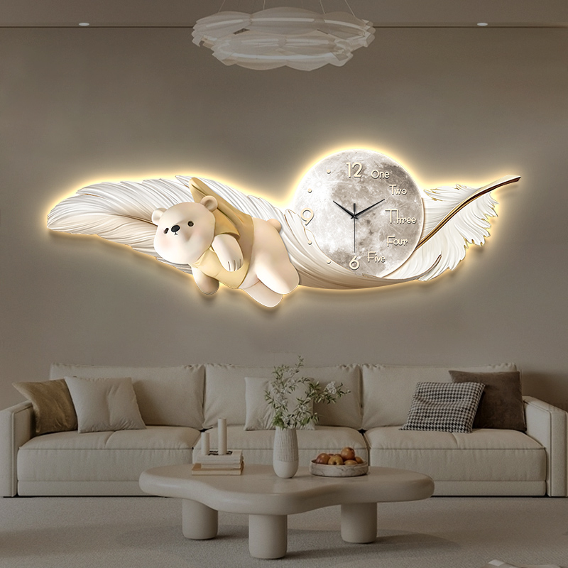 Interior Design Kitchen And Living Room - Luxury Large Wall Clock Temperature Date