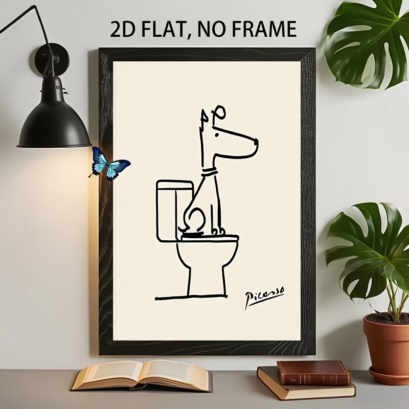 Interior Design Room - Modern,Retro Fun Dog Toilet Picasso Line