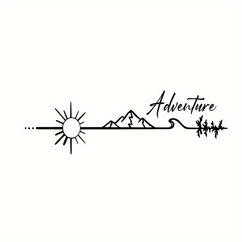 Interior Design Magazine - Camping Outdoors Adventure Vinyl Sticker, Camper