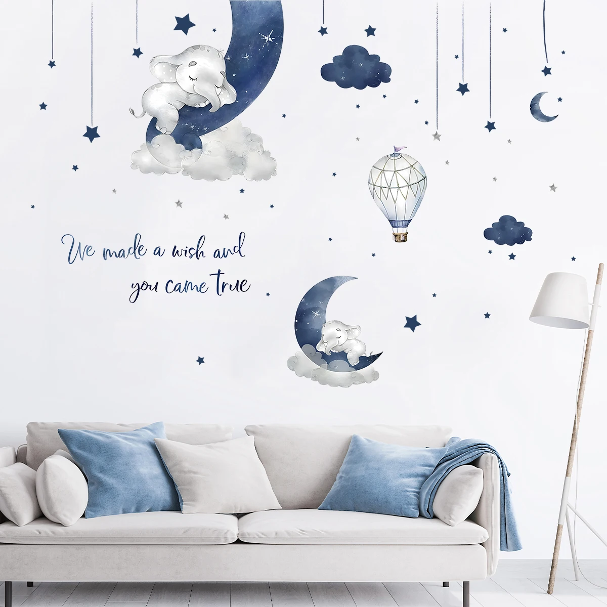 Interior Design Magazine - 1Pc Cartoon Animal Elephant Wall Sticker