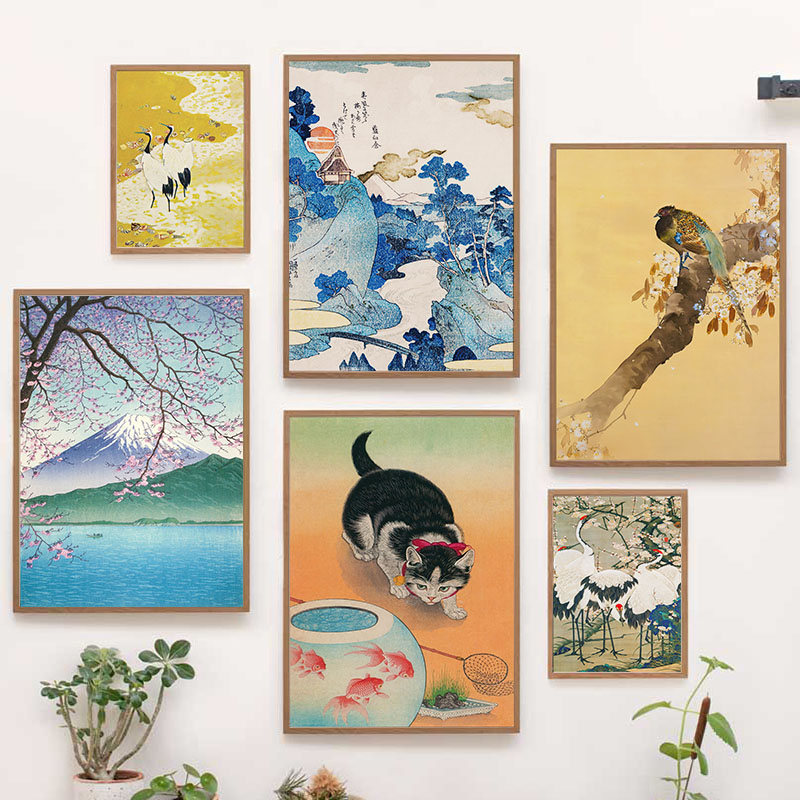 Interior Design Home Decor - Japanese Katsushika Hokusai Canvas Painting Wall