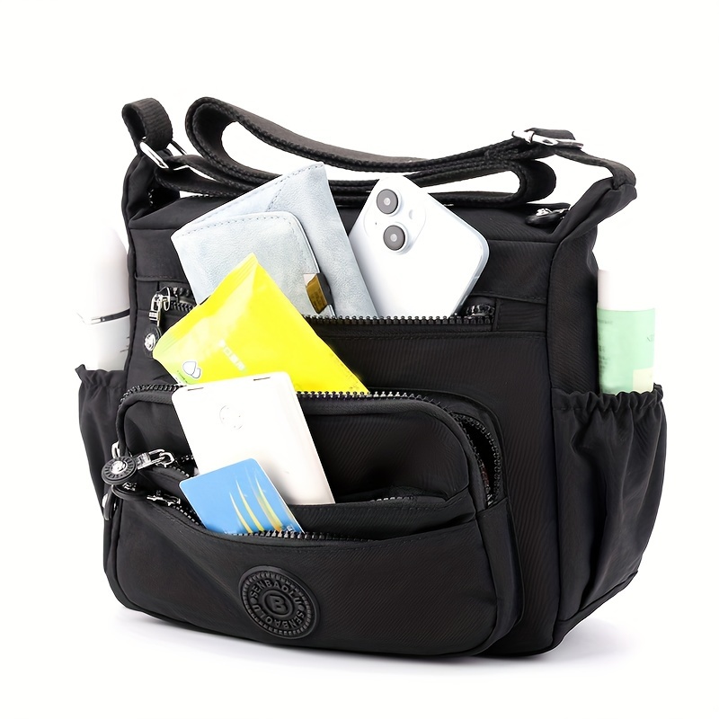 Interior Design School - Lightweight Black Nylon Chic Crossbody Bag