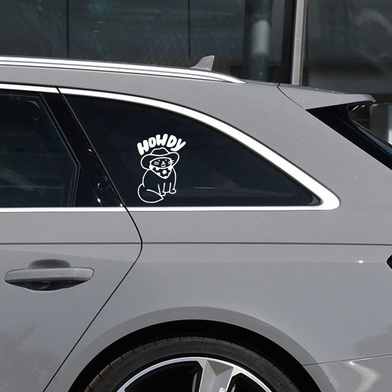 Funny Car Decals Howdy Cat Des - Interior Design Journal 评论和价格