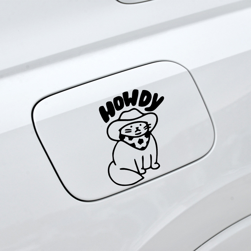 Funny Car Decals Howdy Cat Des - Interior Design Journal 评论和价格