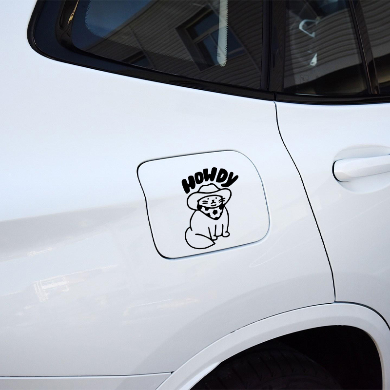 Funny Car Decals Howdy Cat Des - Interior Design Journal 评论和价格