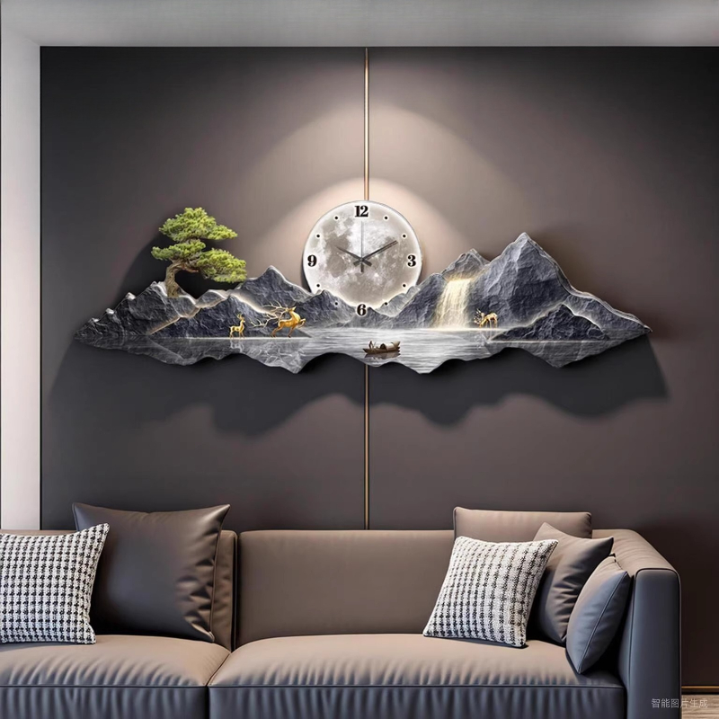 Luxury Light Wall clock Living - Interior Design Kitchen And Living Room 评论和价格