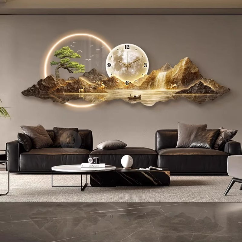 Luxury Light Wall clock Living - Interior Design Kitchen And Living Room 评论和价格