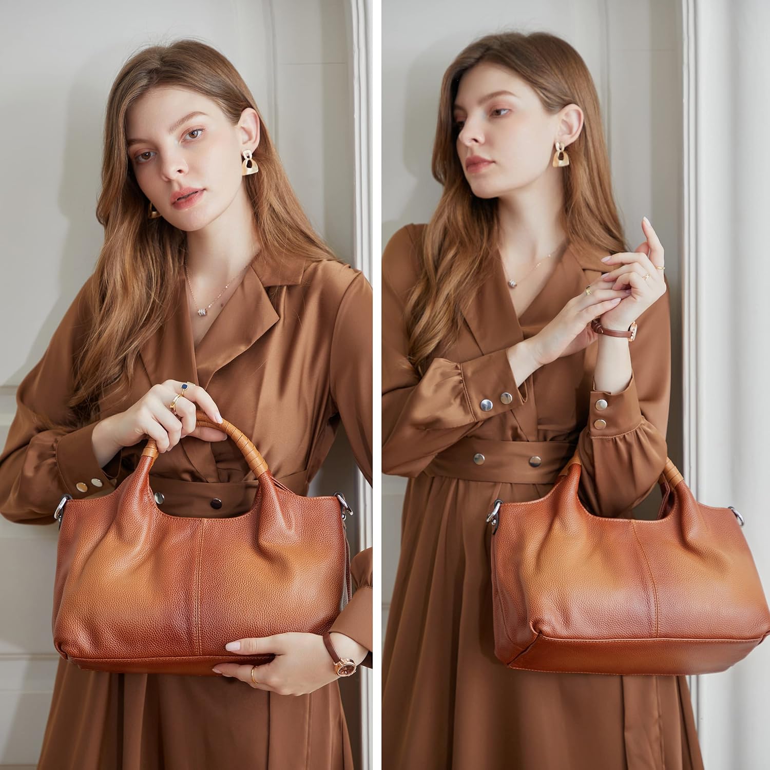 Genuine Leather Shoulder Bags  - Interior Design Quiet Luxury 评论和价格