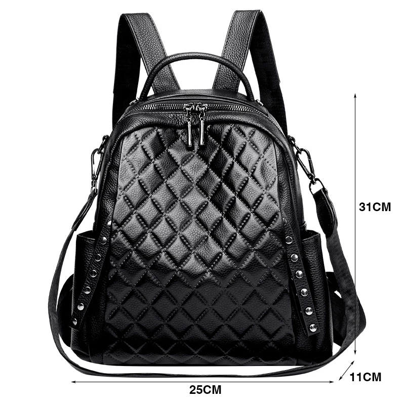 Genuine Leather Rucksack Women - Interior Design School 评论和价格