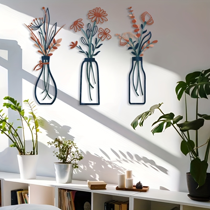 3 Large Floral Wall Art Sculpt - Interior Design Home Decor 评论和价格