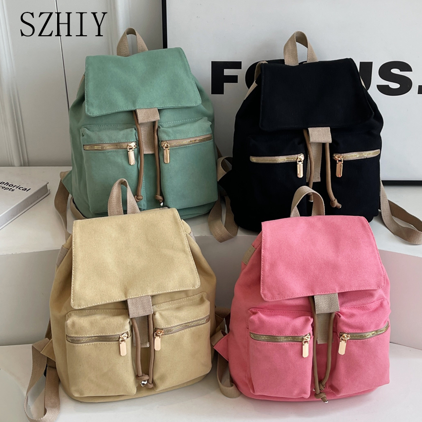 Canvas Backpack Women Travel B - Interior Design School 评论和价格