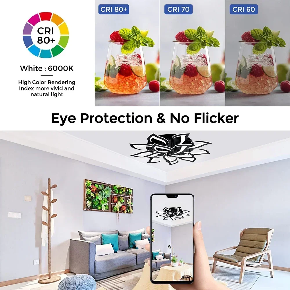 Designer LED Petal Chandelier  - Interior Design Kitchen And Living Room 评论和价格