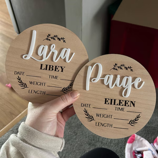 1Pc Custom Baby Announcement S - Interior Design Room 评论和价格