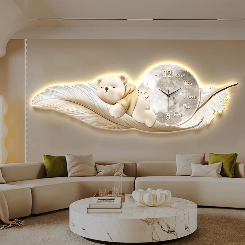 Luxury Large Wall Clock Temper - Interior Design Kitchen And Living Room 评论和价格