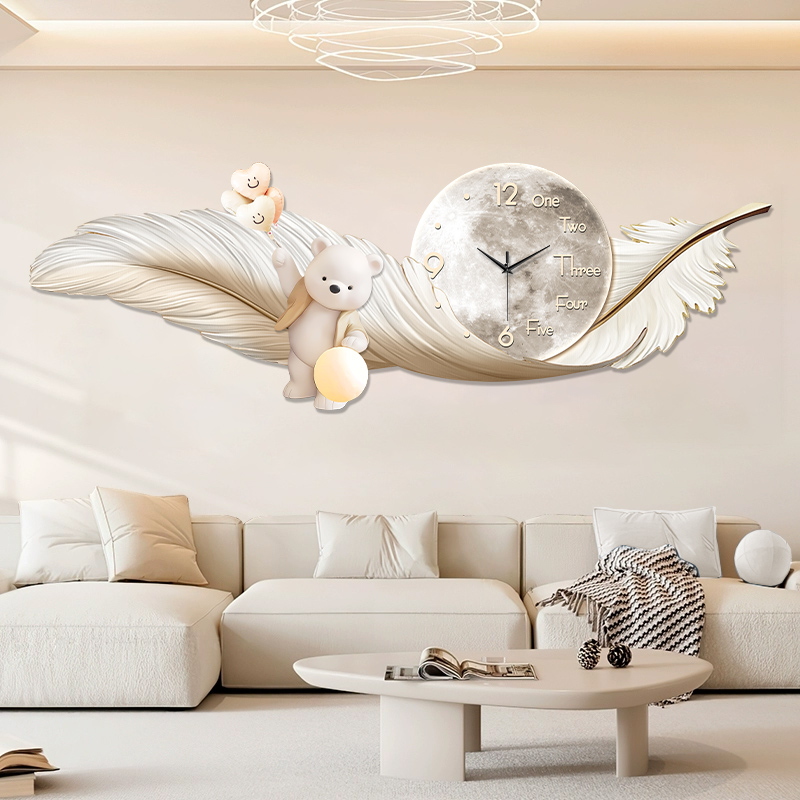 Luxury Large Wall Clock Temper - Interior Design Kitchen And Living Room 评论和价格