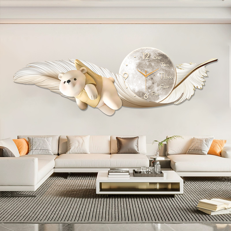 Luxury Large Wall Clock Temper - Interior Design Kitchen And Living Room 评论和价格