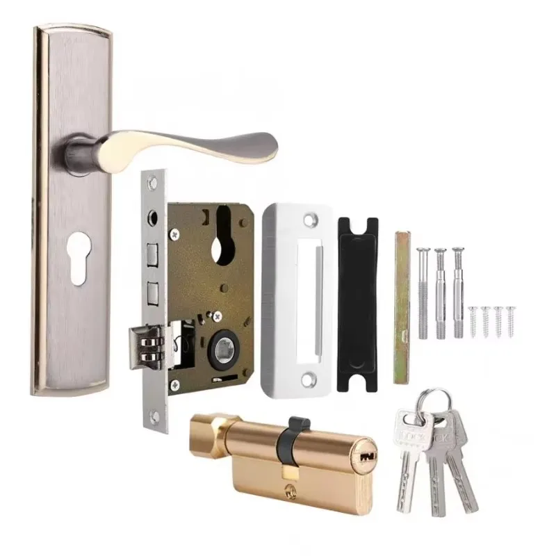 Gold Door Handle Lock Silent H - Interior Design Kitchen 评论和价格