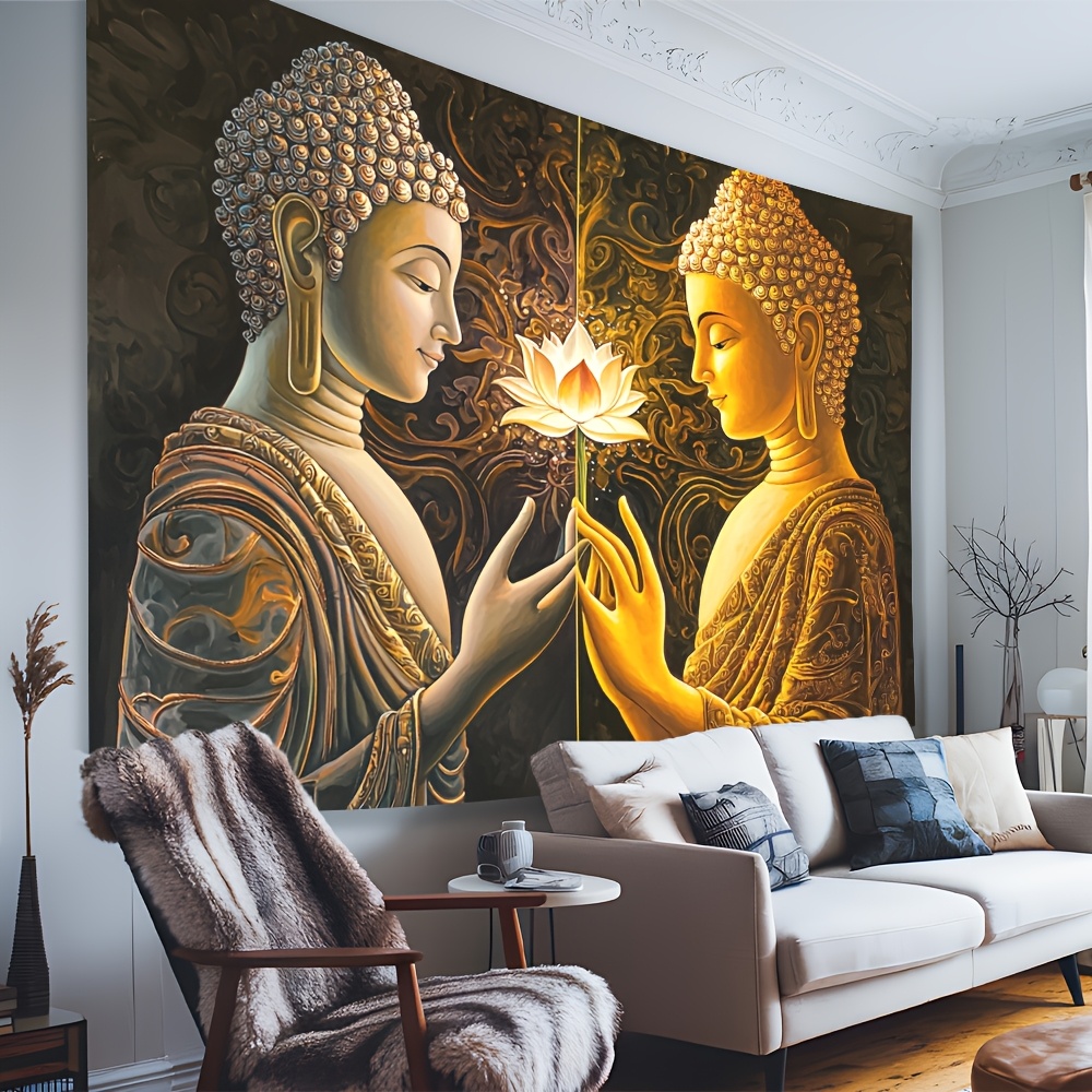 Buddha Lotus Wall Tapestry Spi - Interior Design Zen Style 评论和价格