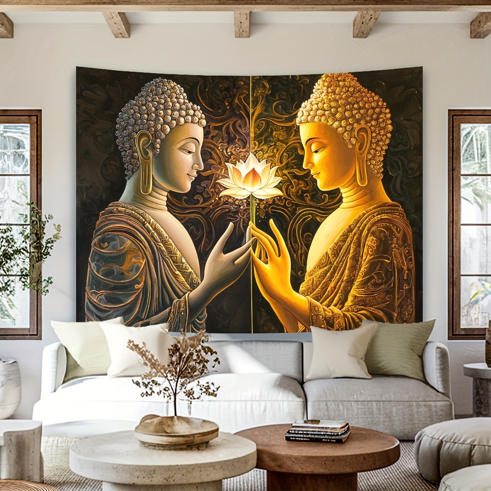 Buddha Lotus Wall Tapestry Spi - Interior Design Zen Style 评论和价格