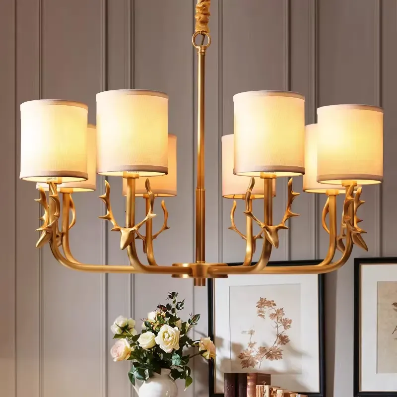 Copper Chandelier for Living R - Interior Design Kitchen And Living Room 评论和价格