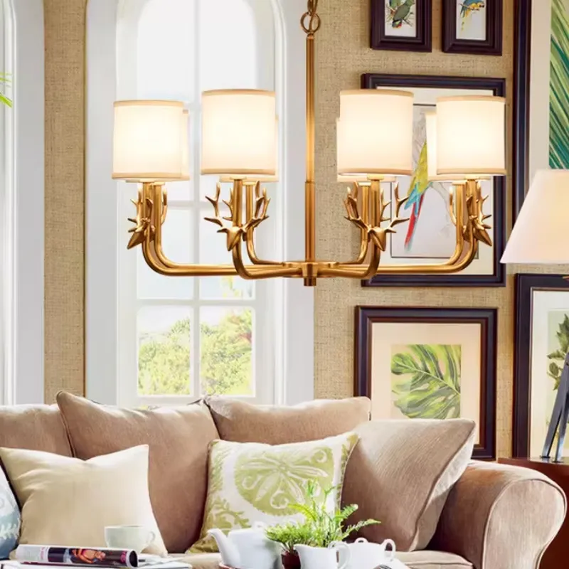 Copper Chandelier for Living R - Interior Design Kitchen And Living Room 评论和价格