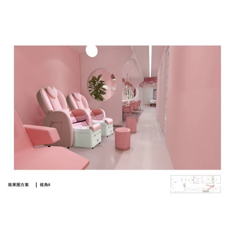 Custom Modern Commercial Furni - Interior Design Nail Salon 评论和价格