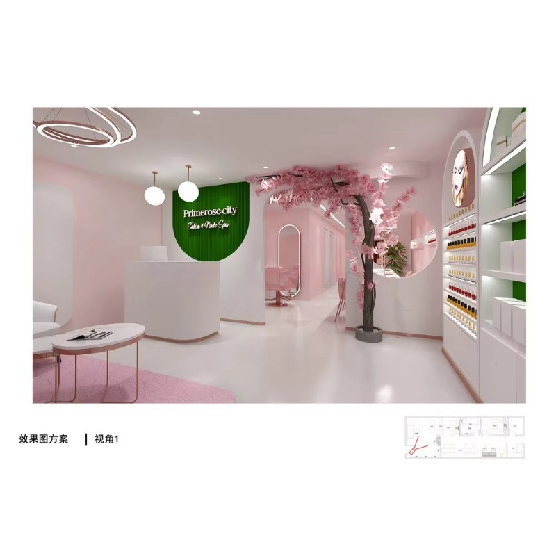 Custom Modern Commercial Furni - Interior Design Nail Salon 评论和价格