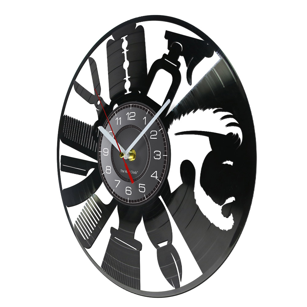 Hair Salon Tools Wall Clock Ba - Interior Design Living Room Ideas 评论和价格