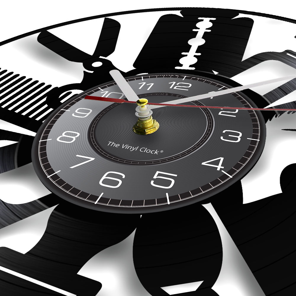 Hair Salon Tools Wall Clock Ba - Interior Design Living Room Ideas 评论和价格