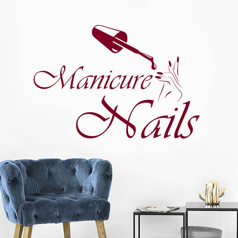 Wall Decal Manicure Vinyl Wind - Interior Design Nail Salon 评论和价格