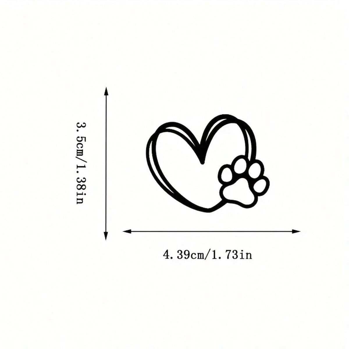 2pcs Heart Paw Print Rearview  - Interior Design Journal 评论和价格