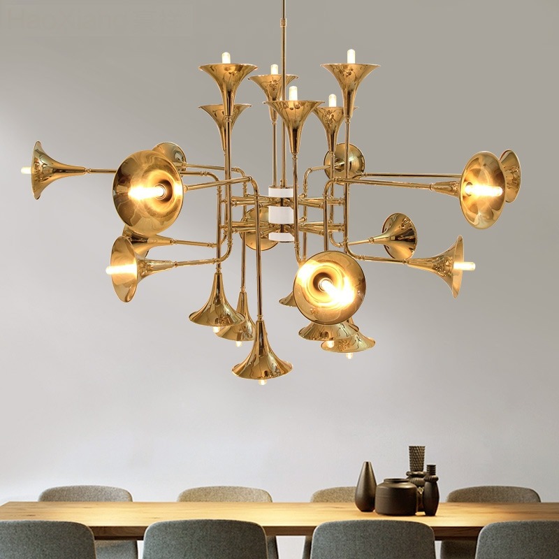 Nordic Trumpet Pendant Lamp fo - Interior Design Kitchen And Living Room 评论和价格