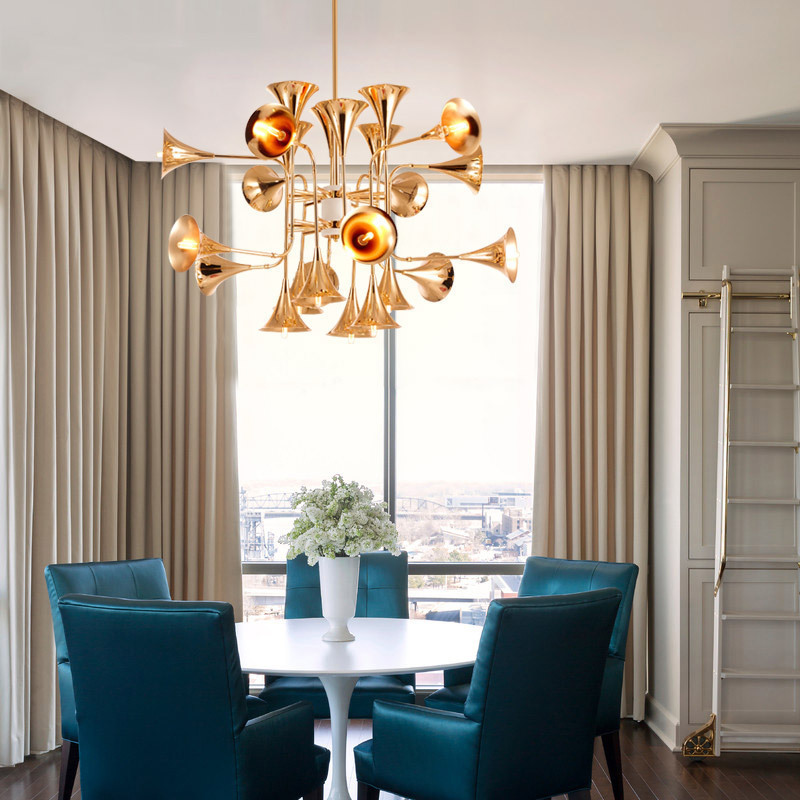 Nordic Trumpet Pendant Lamp fo - Interior Design Kitchen And Living Room 评论和价格