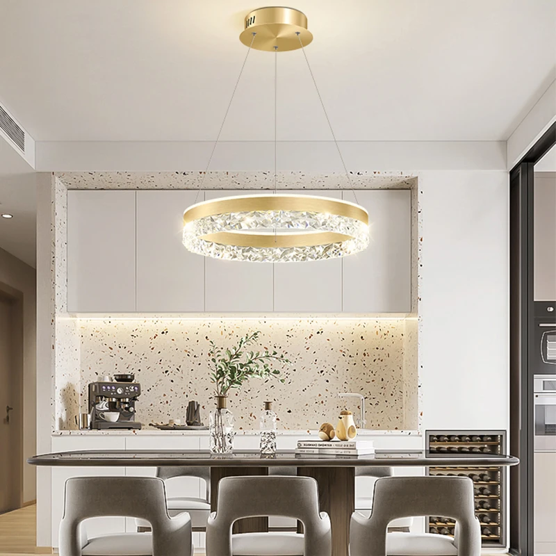 Modern Luxury Crystal LED Pend - Interior Design Kitchen And Living Room 评论和价格