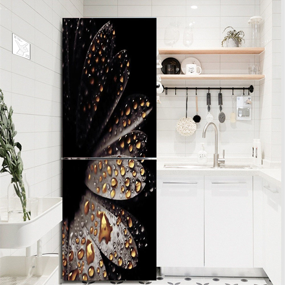 White Flower Refrigerator Deco - Interior Design Kitchen 评论和价格