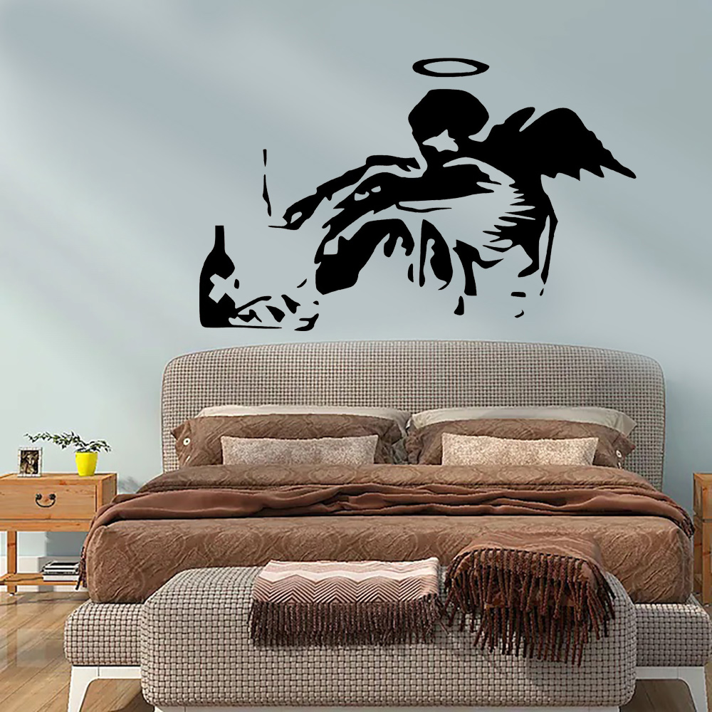 Banksy Fallen Angel Graffiti W - Interior Design Magazine 评论和价格