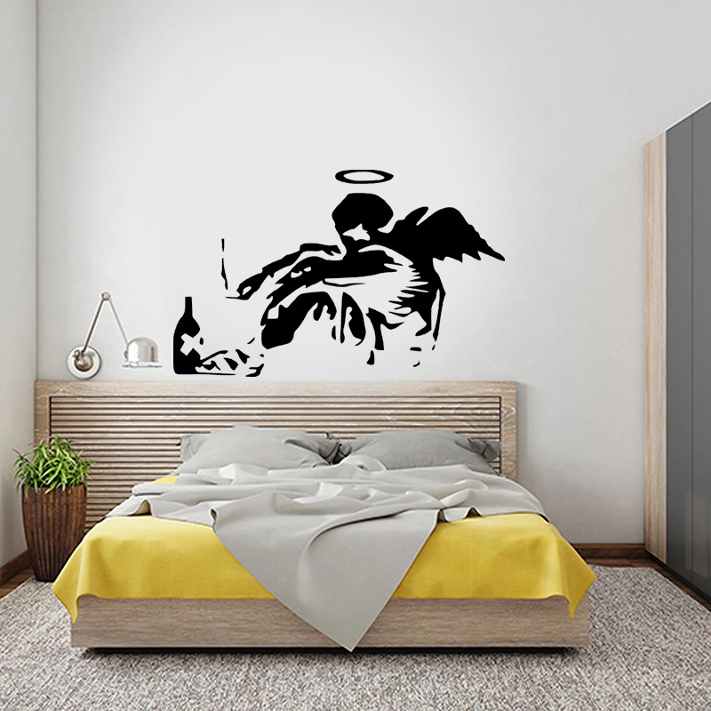 Banksy Fallen Angel Graffiti W - Interior Design Magazine 评论和价格