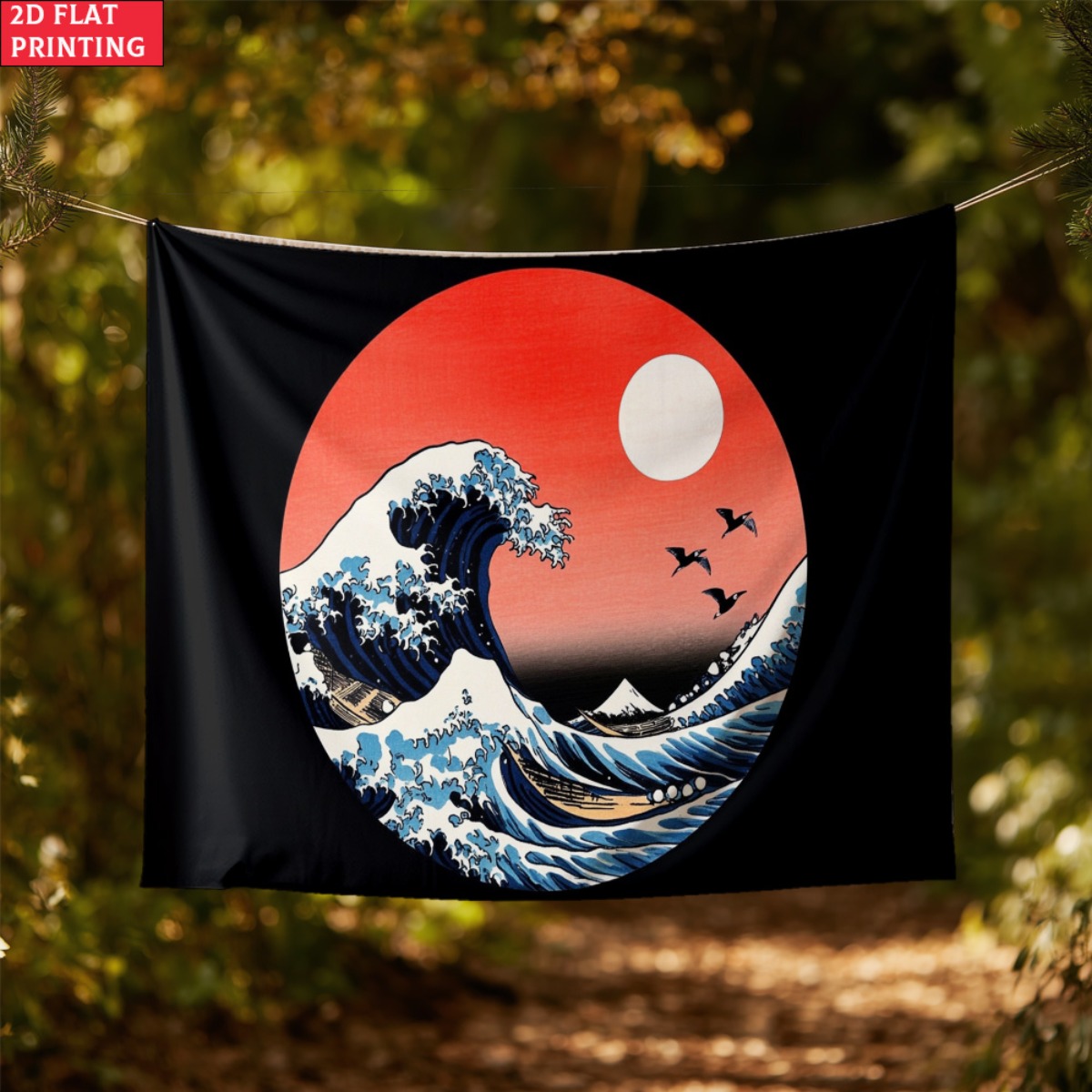 unframed Japanese Wave Sunset  - Interior Design Zen Style 评论和价格